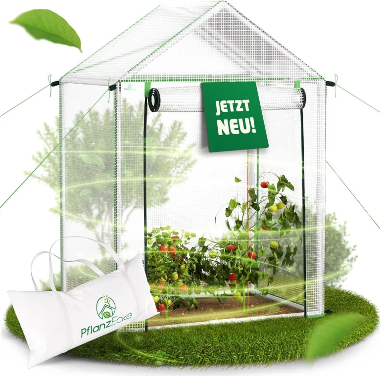 Tomatengewächshaus klein 70x50x100 cm – UV-beständiges Foliengewächshaus mit Erdnägeln & PVC-Folie | Stabiles Gewächshaus für Garten & Balkon | Grow-Zelt für Pflanzen | Greenhouse | Winter – Bild 1