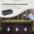 Outsunny Hochbeet aus Stahl, Pflanzbeet Frühbeet Gartenbeet Blumenkasten steckbar, Pflanzkasten Pflanzkübel Gemüsebeet 180x90x60cm für Garten Balkon Terrasse, Gartenspalier für Blumen, Pflanzen, Obst - Thumbnail 3