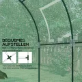 Outsunny Gewächshaus, Foliengewächshaus mit Aufrollbare Fenster & Tür, Netzfenster UV Schutz, Folientunnel, Tomatenhaus Winterfest Treibhaus für Garten, Balkon, 1,8 x 1,8 x 2 m Grün - Thumbnail 6