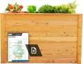 WESTMANN Hochbeet aus Lärchenholz | 130x65x84 cm Natur | Kräuterbeet für den Außenbereich | Holzhochbeet zum Bepflanzen von Gemüse & Kräutern - Thumbnail 1