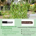 COSTWAY Gurke Rankgitter 180cm hoch, einstellbare Breite, Rankhilfe mit Ranknetz, Garten Gurkengitter Metall, Pflanzenspalier für Kletterpflanzen, Gitterspalier für Gurken Tomaten Efeu, inkl. Zubehör - Thumbnail 5