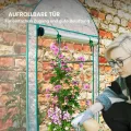 Outsunny Mini-Gewächshaus Gartengewächshaus Balkongewächshaus mit Pflanzsack und verstärkter Kunststoffhülle, Wintergewächshaus mit Rolltür, für Gemüse, Blumen, 89 x 50 x 152 cm, transparent - Thumbnail 6