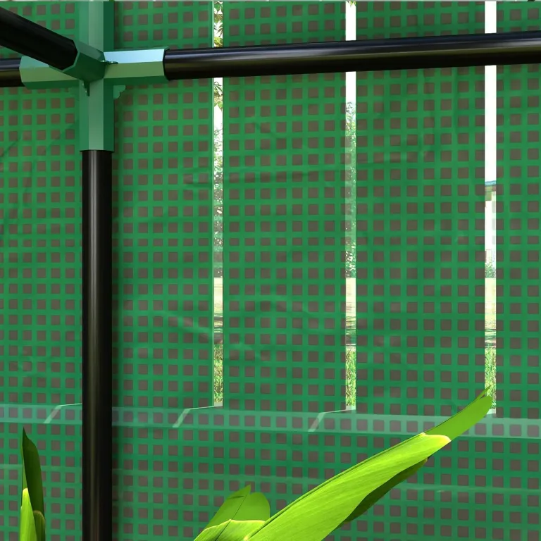 Outsunny Gewächshaus mit Regale Rolltür, winterfest Foliengewächshaus aus Stahl, Treibhaus für Balkon, Garten, Tomatenhaus mit UV schutz 100x40x150cm Tomatengewächshaus für Gemüse Blumen Pflanzen Grün – Bild 8