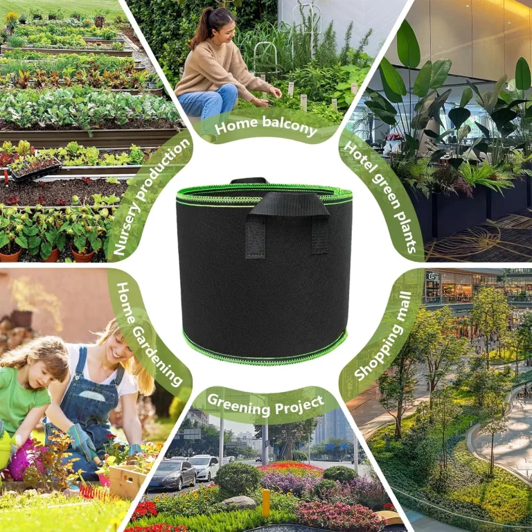 Pflanzsack 5 Stück 12l 20l 30l Vliesstoff Pflanzbeutel Stofftopf, Verdickte Atmungsaktive Stofftöpfe mit Griffe für Tomaten Pflanzen Gemüse Blumen Erdbeeren Pflanzbeutel Gewächshaus Garten Grow Bag – Bild 8