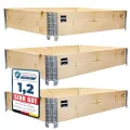 Schroth Home Hochbeet 120x80x20cm rechteckig 3 Stück - optional mit Rankhilfe- Palettenrahmen aus Holz - Hochbeet für Garten - faltbar - steckbar & stapelbar - Thumbnail 10