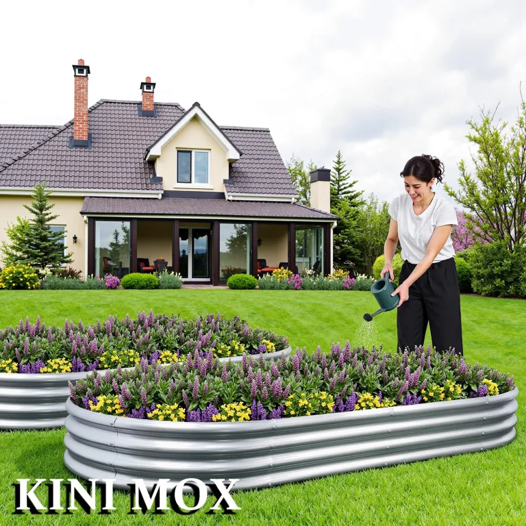 2 Stück Hochbeet Metall 240×120×29 cm Pflanzbeet Gartenbeet aus Verzinktem Stahl Pflanzkasten für Gemüse, Blumen, Kräuter, Oval, 240×120×29 cm (8x4x1 FT) 2Pcs Raised Bed – Bild 3