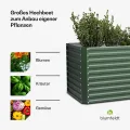 Blumfeldt High Grow Straight Hochbeet, Ergonomisches 1.800 L Rechteckiges Hochbeet Aus Wetterfestem Galvalume-Stahl Für Blumen, Kräuter & Gemüse – Rostbeständig, Offene Bodenstruktur, Einfacher Aufbau - Thumbnail 4