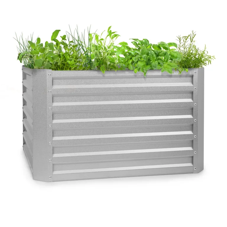 Blumfeldt High Grow Straight Hochbeet, Ergonomisches 972L Hochbeet Metall Holzoptik, Wetterfester Verzinkter Stahl Für Blumen, Kräuter & Gemüse – Rostbeständig, Offene Bodenstruktur & Einfache Montage – Bild 10
