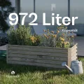 Blumfeldt High Grow Straight Hochbeet, Ergonomisches 972L Hochbeet Metall Holzoptik, Wetterfester Verzinkter Stahl Für Blumen, Kräuter & Gemüse – Rostbeständig, Offene Bodenstruktur & Einfache Montage - Thumbnail 5