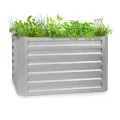 Blumfeldt High Grow Straight Hochbeet, Ergonomisches 972L Hochbeet Metall Holzoptik, Wetterfester Verzinkter Stahl Für Blumen, Kräuter & Gemüse – Rostbeständig, Offene Bodenstruktur & Einfache Montage - Thumbnail 10