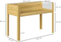 Outsunny Hochbeet mit Acrylplatten, erhöhtes Kräuterbeet mit Ablauflöcher, Pflanzkasten aus Holz, wetterbeständig Gemüsebeet, Gartenbeet, Pflanzbeet für Garten, Balkon, 110 x 50 x 80 cm Naturholz - Thumbnail 7