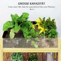 Outsunny Hochbeet mit Acrylplatten, erhöhtes Kräuterbeet mit Ablauflöcher, Pflanzkasten aus Holz, wetterbeständig Gemüsebeet, Gartenbeet, Pflanzbeet für Garten, Balkon, 110 x 50 x 80 cm Naturholz - Thumbnail 3