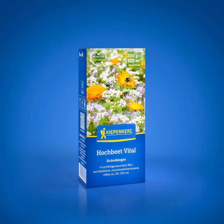 Kiepenkerl Hochbeet Vital 1080700 - Saatgut für den perfekten Gründünger. Ein Fruchtfolgeneutraler Mix ideal als Zwischenfrucht, für die folgenden Kulturen. -Samen – Bild 1