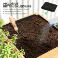 Outsunny Hochbeet aus Holz, Pflanzbeet Frühbeet mit 3 Pflanzzonen, Gartenbeet Blumenkasten, Pflanzkasten 140 x 60 x 40cm Gemüsebeet für Garten Balkon Terrasse, Pflanzkübel für Blumen, Pflanzen, Obst - Thumbnail 5