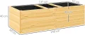 Outsunny Hochbeet aus Holz, Pflanzbeet Frühbeet mit 3 Pflanzzonen, Gartenbeet Blumenkasten, Pflanzkasten 140 x 60 x 40cm Gemüsebeet für Garten Balkon Terrasse, Pflanzkübel für Blumen, Pflanzen, Obst - Thumbnail 7