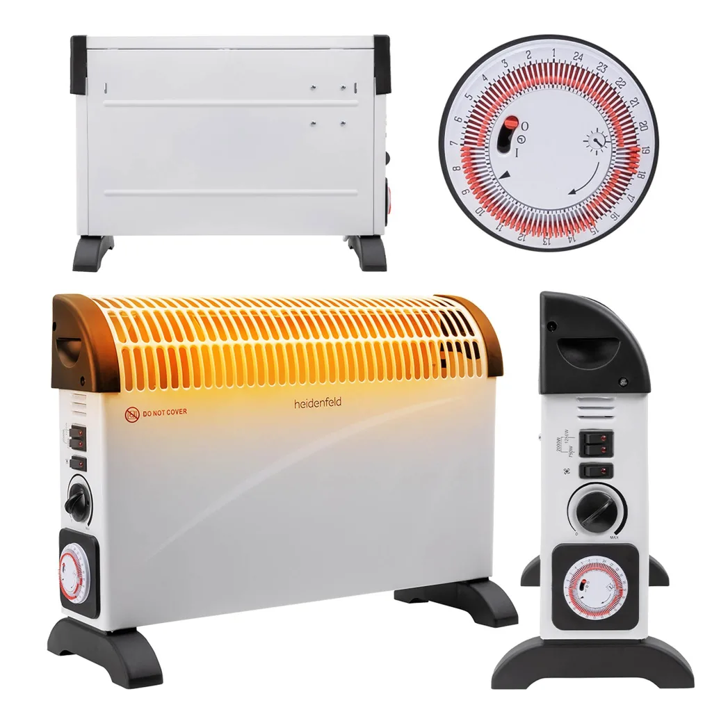 Heidenfeld elektrische Konvektorheizung HL200 | ???? ???????????????????? ???????????????????????????????? - 2000 Watt - Konvektor - Thermostat - Frostwächter - Elektroheizung - Heizung - Heizlüfter - Bis 25 m² (Mit Turbo)