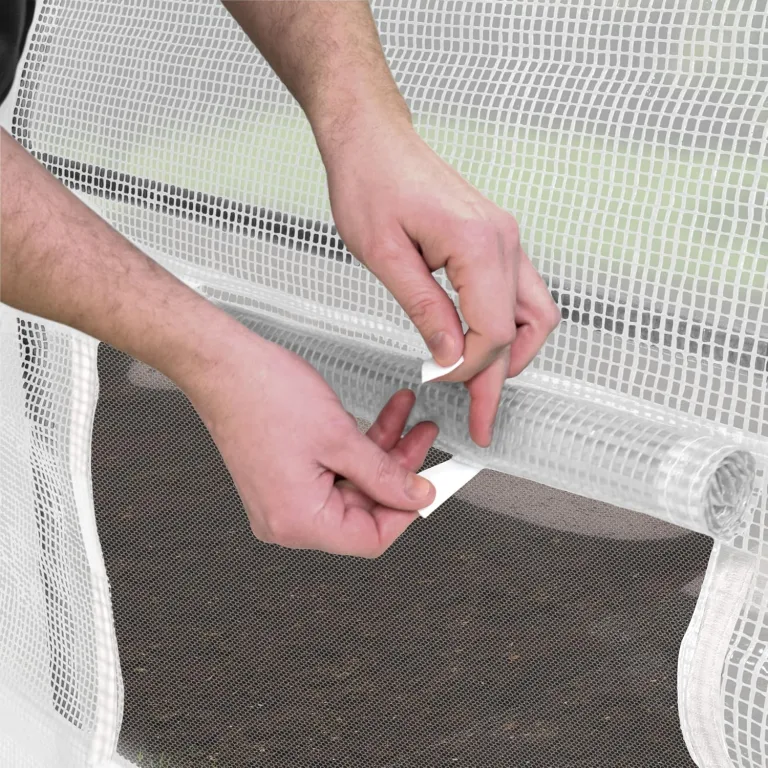TOOLPORT Foliengewächshaus Gewächshaus 4x6m Premium mit schwenkbarer Türkonstruktion PE-Plane 180 g/m² weiß transparent – Bild 8