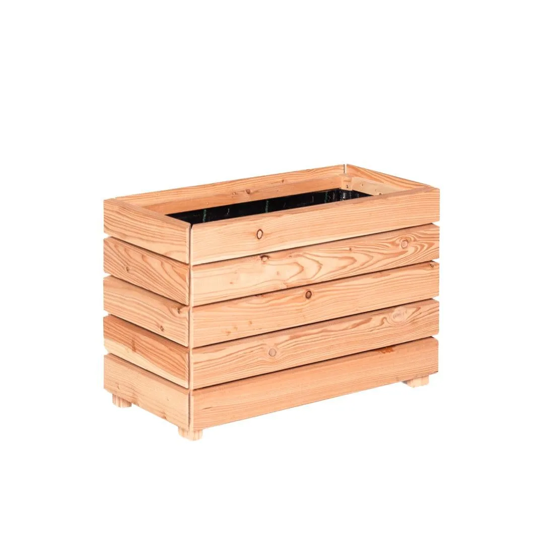 Mega Holz Pflanzkübel MODULO 60x30x39 cm (BxTxH) - wetterfester Blumenkasten aus heimischen Lärchenholz - Blumenkübel aus witterungsbeständiger Lärche für Garten, Terrasse und Balkon, Modular, Holz - Bild 1