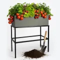 Pflanzwerk Pflanzkübel Hochbeet Gestell Elevate 60x28cm für Garten Terrasse und Balkon Blumenkübel - Pulverbeschichteter Edelstahl - Rostfrei - Premiumqualität - Frostsicher - 2 Jahre Garantie - Thumbnail 10