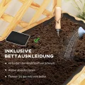 Outsunny Hochbeet mit Spalier, Blumenhochbeet aus Tanneholz, Pflanzbeet mit Rankgitter, Frühbeet mit Regale, Gartenbeet Pflanzkübel Pflanzkasten für Terrasse, Garten, 76 x 33 x 177 cm - Thumbnail 5