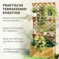 Outsunny Hochbeet mit Spalier, Blumenhochbeet aus Tanneholz, Pflanzbeet mit Rankgitter, Frühbeet mit Regale, Gartenbeet Pflanzkübel Pflanzkasten für Terrasse, Garten, 76 x 33 x 177 cm - Thumbnail 3