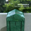 Outsunny Gewächshaus mit Rolltür, Regale, Winterfest Foliengewächshaus aus Stahl, Treibhaus für Balkon, Garten, Tomatenhaus 69 x 49 x 193 cm, Tomatengewächshaus für Tomaten, Blumen, Grün - Thumbnail 8
