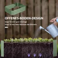 Outsunny Hochbeet aus Stahl, Pflanzbeet Frühbeet Gartenbeet Blumenkasten stapelbar, Pflanzkasten Gemüsebeet 120x90x30cm für Garten Balkon, Pflanzkübel für Blumen, Pflanzen, Gemüse - Thumbnail 5