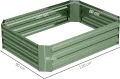 Outsunny Hochbeet aus Stahl, Pflanzbeet Frühbeet Gartenbeet Blumenkasten stapelbar, Pflanzkasten Gemüsebeet 120x90x30cm für Garten Balkon, Pflanzkübel für Blumen, Pflanzen, Gemüse - Thumbnail 7