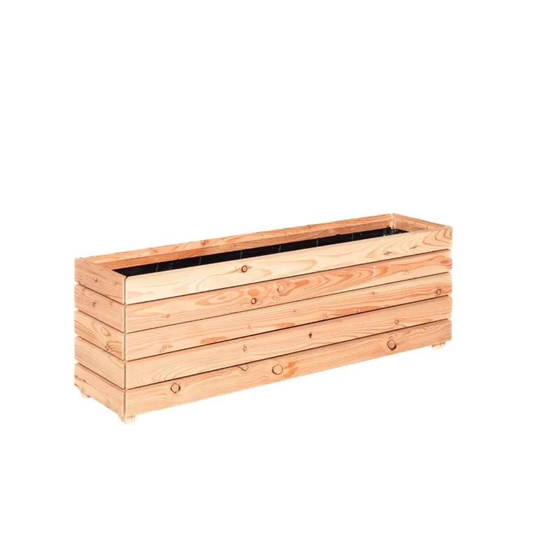 Mega Holz Hochbeet MODULO 60x30x75 cm (BxTxH) - Wetterfester Pflanzkübel aus Holz für Innen- und Außenbereich - Blumenkübel aus witterungsbeständiger Lärche für Garten, Terrasse und Balkon, Modular – Bild 9