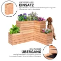 Mega Holz Hochbeet MODULO 60x30x75 cm (BxTxH) - Wetterfester Pflanzkübel aus Holz für Innen- und Außenbereich - Blumenkübel aus witterungsbeständiger Lärche für Garten, Terrasse und Balkon, Modular - Thumbnail 5