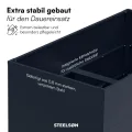 STEELSØN Icarus Hochbeet Metall – Pflanzenbeet 150x75x80 cm – Gemüsebeet Anthrazit – Beet für Garten & Balkon – Pflanzenkübel mit offener Bodenstruktur – Wetterfestes Gartenbeet – Kräuterbeet - Thumbnail 5
