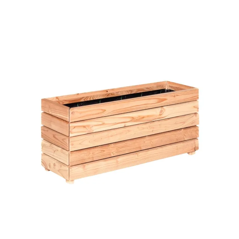 Mega Holz Pflanzkübel MODULO 120x30x39 cm (BxTxH) - wetterfester Blumenkasten aus heimischen Lärchenholz - Blumenkübel aus witterungsbeständiger Lärche für Garten, Terrasse und Balkon, Modular, Holz – Bild 10