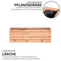 Mega Holz Hochbeet MODULO 120x30x75 cm (BxTxH) - Wetterfester Pflanzkübel aus Holz für Innen- und Außenbereich - Blumenkübel aus witterungsbeständiger Lärche für Garten, Terrasse und Balkon, Modular - Thumbnail 3