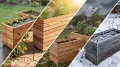 Mega Holz Hochbeet MODULO 120x30x75 cm (BxTxH) - Wetterfester Pflanzkübel aus Holz für Innen- und Außenbereich - Blumenkübel aus witterungsbeständiger Lärche für Garten, Terrasse und Balkon, Modular - Thumbnail 7