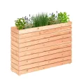 Mega Holz Hochbeet MODULO 120x30x75 cm (BxTxH) - Wetterfester Pflanzkübel aus Holz für Innen- und Außenbereich - Blumenkübel aus witterungsbeständiger Lärche für Garten, Terrasse und Balkon, Modular - Thumbnail 1
