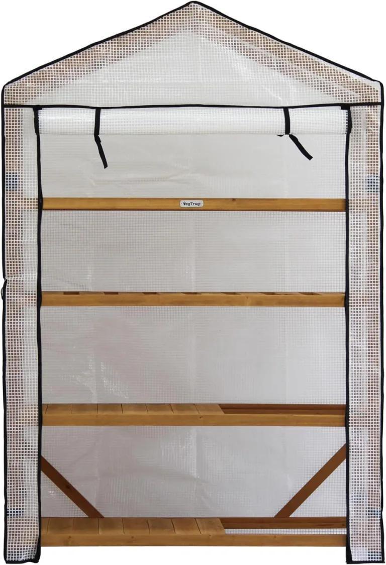 VegTrug Foliengewächshaus mit Holzrahmen, 100% FSC zertifiziertes Holz, 111x49x167cm, Natural – Bild 2