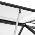 Begehbares Gewächshaus aus Polycarbonat mit Aluminiumrahmen Fundamentrahmen und Bodenbefestigung für Gartenpflanzen 190 x 310 x 202 cm 5,89 m² - Thumbnail 5