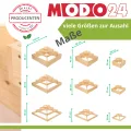 Hochbeet, Kräuterbeet, Gartenbeet, Pflanzbeet, Blumenbeet, Stufenbeet, Holz Stufen Treppe, für Garten und Terrasse, Kiefernholz, Massivholz, Abmessungen 45x119x119 cm, Farbe: Natur - Thumbnail 5