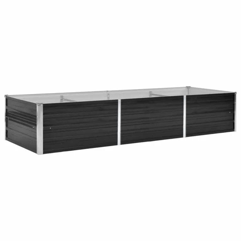 Willood Garten Hochbeet Anthrazit 240 x 80 x 45 cm Verzinkter Stahl – Bild 2