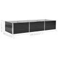 Willood Garten Hochbeet Anthrazit 240 x 80 x 45 cm Verzinkter Stahl - Thumbnail 8