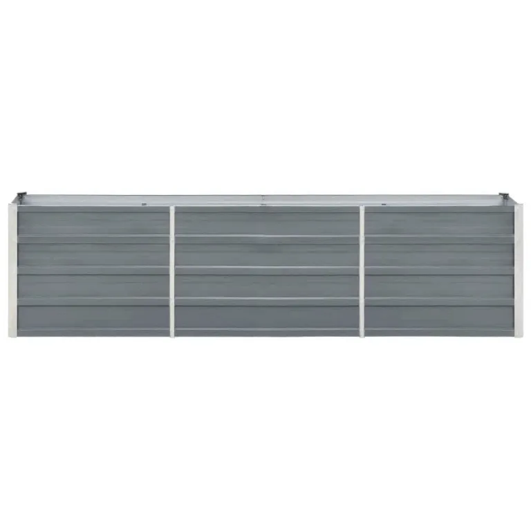 Willood Garten Hochbeet Verzinkter Stahl 240×40×45 cm Grau – Bild 2