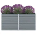 Willood Hochbeet 160 x 80 x 77 cm Verzinkter Stahl Grau - Thumbnail 1