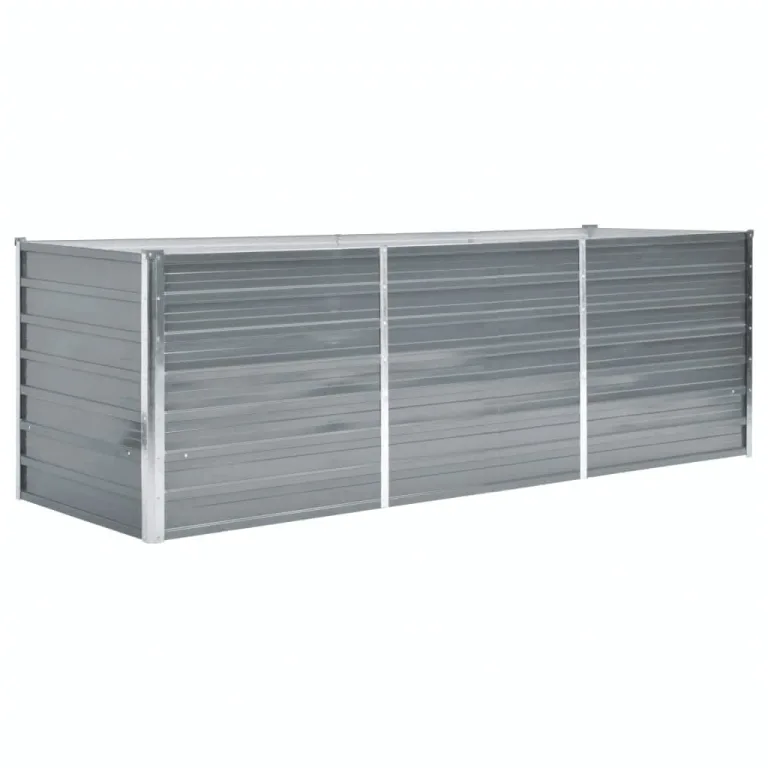 Willood Garten Hochbeet Verzinkter Stahl 240x80x77 cm Grau – Bild 2