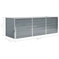 Willood Garten Hochbeet Verzinkter Stahl 240x80x77 cm Grau - Thumbnail 7
