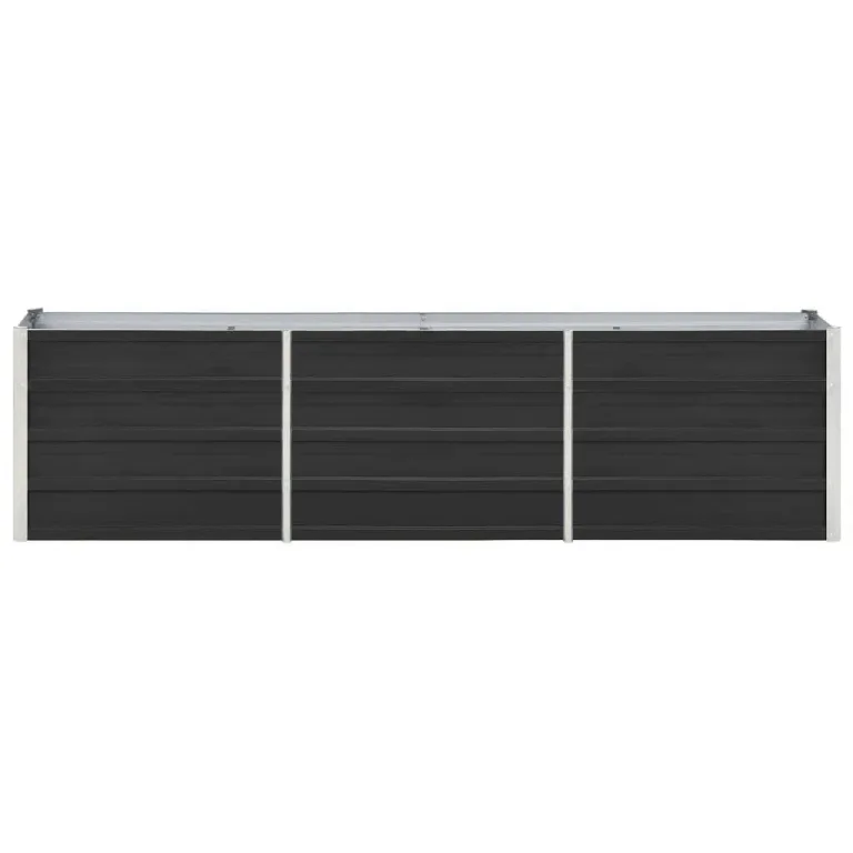 Willood Garten Hochbeet Verzinkter Stahl 240×40×45 cm Anthrazit – Bild 3