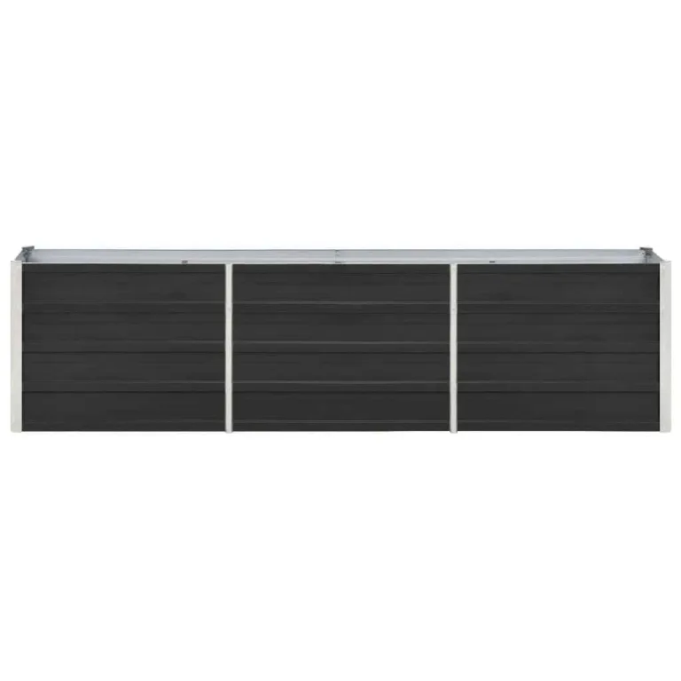 Willood Garten Hochbeet Verzinkter Stahl 240×40×45 cm Anthrazit – Bild 4