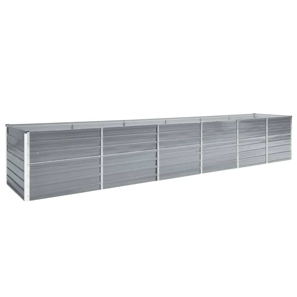 Willood Garten Hochbeet Verzinkter Stahl 480x80x77 cm Grau