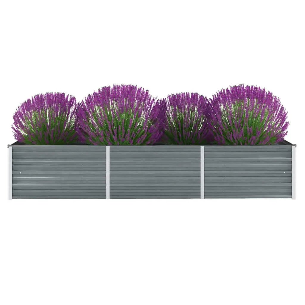 Willood Garten Hochbeet Verzinkter Stahl 240x80x45 cm Grau - Bild 1
