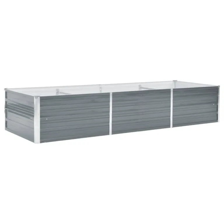 Willood Garten Hochbeet Verzinkter Stahl 240x80x45 cm Grau – Bild 2