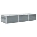 Willood Garten Hochbeet Verzinkter Stahl 240x80x45 cm Grau - Thumbnail 2